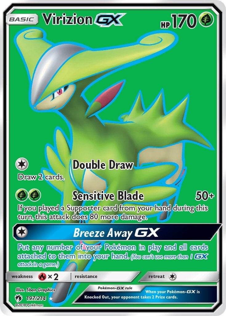 Image for Virizion GX (Full Art) (197/214) (SM - Lost Thunder) - Pokemon