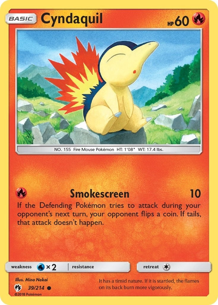 Image for Cyndaquil (39) (39/214) (SM - Lost Thunder) - Pokemon