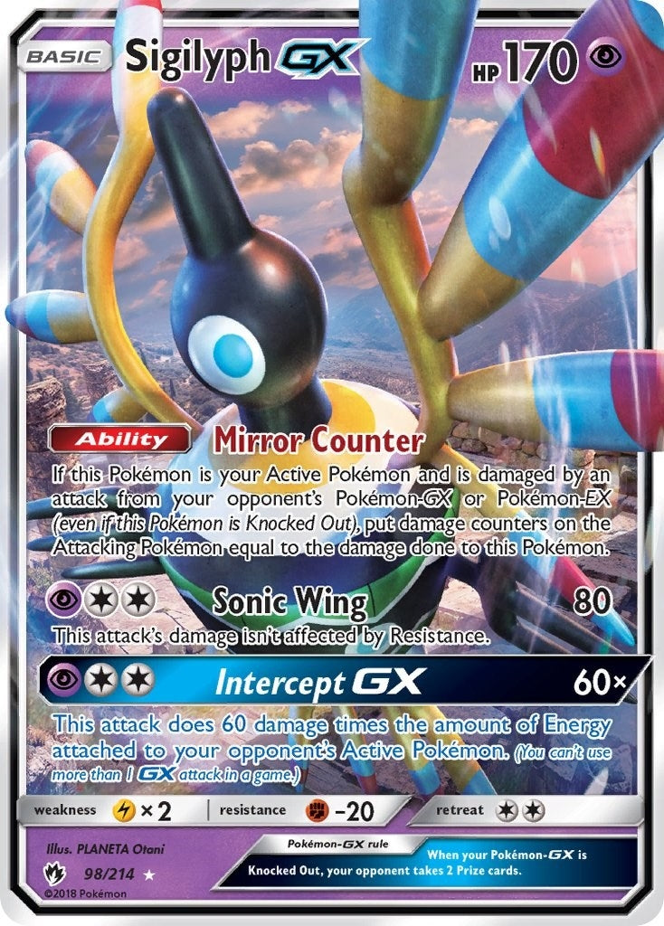 Image for Sigilyph GX (98/214) (SM - Lost Thunder) - Pokemon
