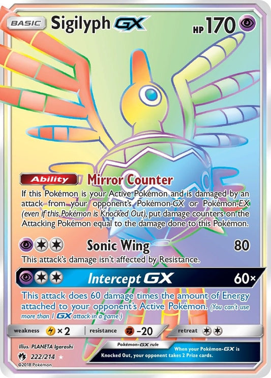 Image for Sigilyph GX (Secret) (222/214) (SM - Lost Thunder) - Pokemon