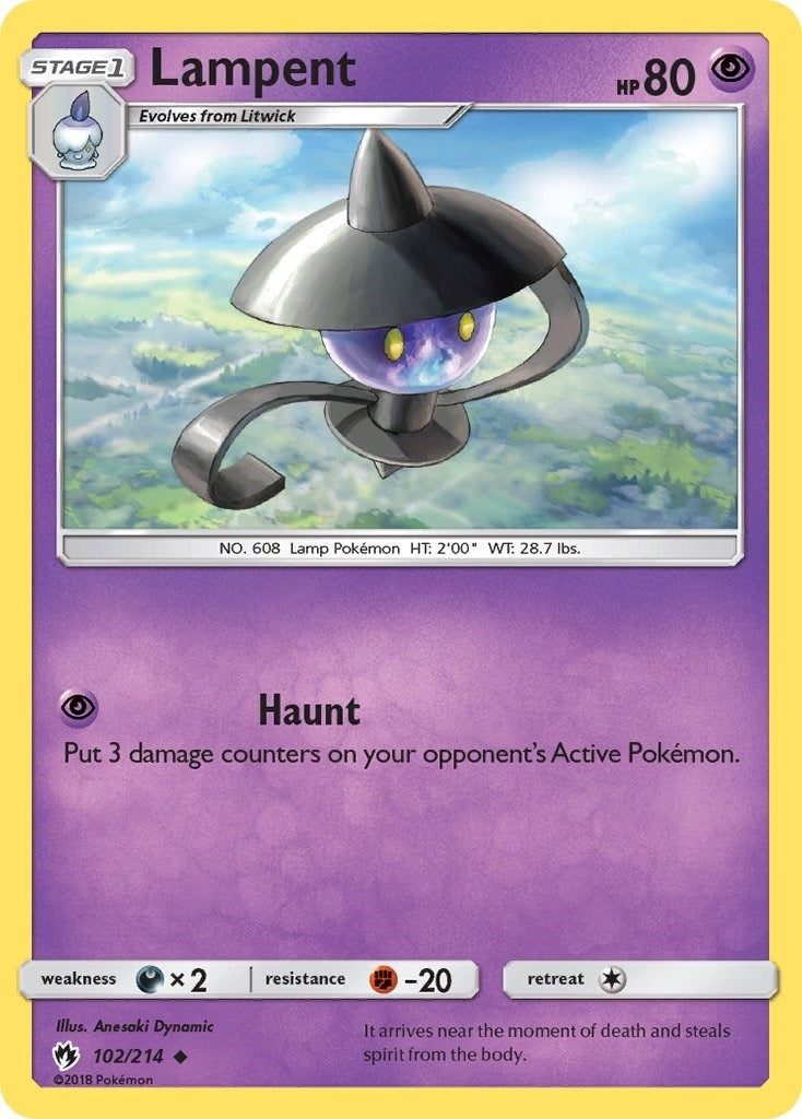 Image for Lampent (102/214) (SM - Lost Thunder) - Pokemon