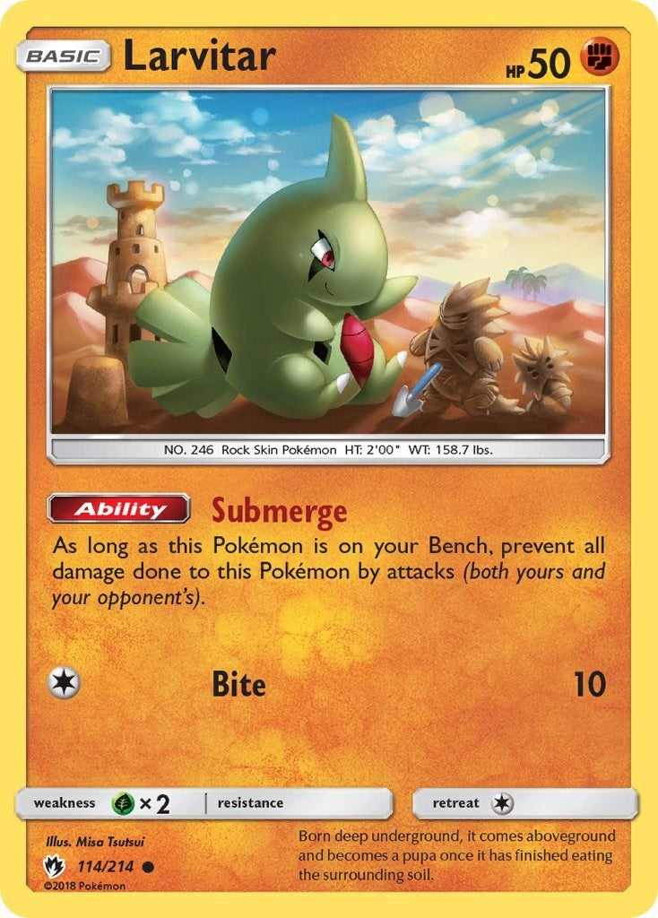 Image for Larvitar (114) (114/214) (SM - Lost Thunder) - Pokemon