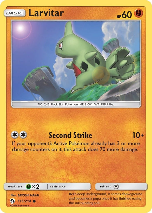 Image for Larvitar (115) (115/214) (SM - Lost Thunder) - Pokemon
