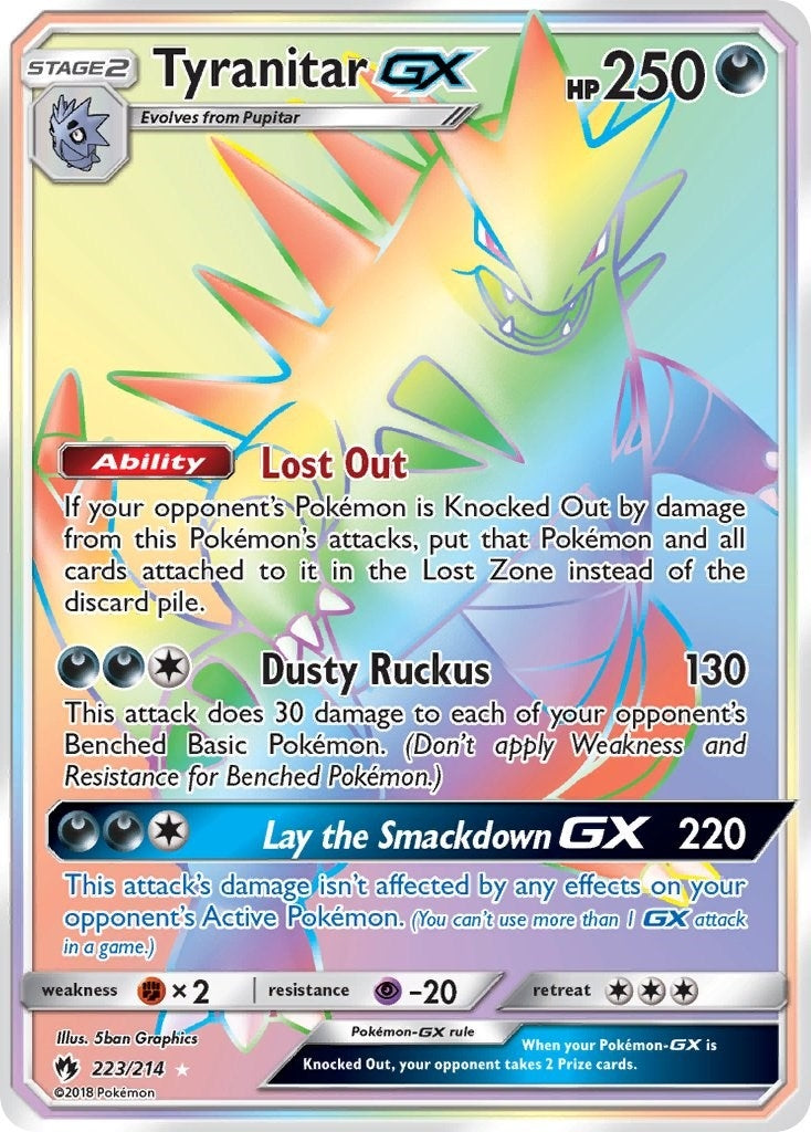 Image for Tyranitar GX (Secret) (223/214) (SM - Lost Thunder) - Pokemon
