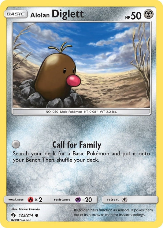 Image for Alolan Diglett (122/214) (SM - Lost Thunder) - Pokemon