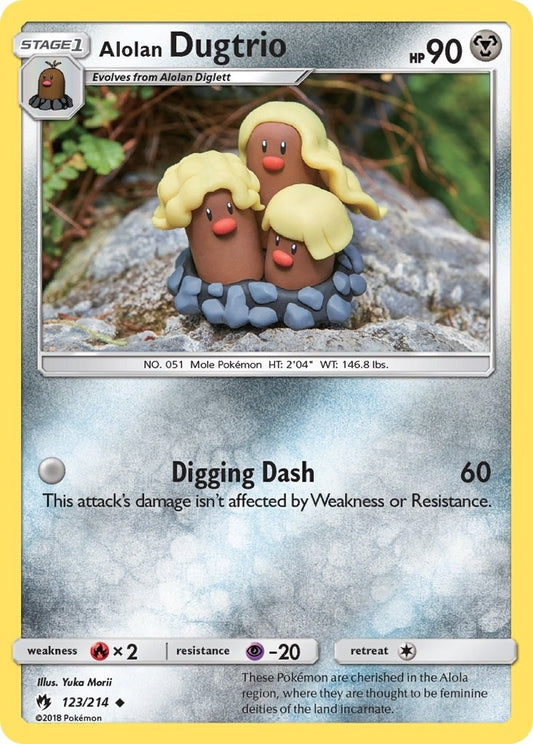 Image for Alolan Dugtrio (123/214) (SM - Lost Thunder) - Pokemon