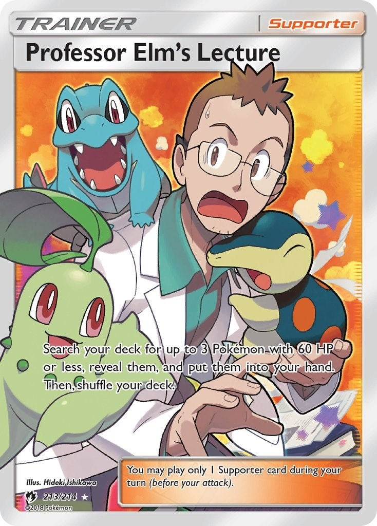 Image for Professor Elm's Lecture (Full Art) (213/214) (SM - Lost Thunder) - Pokemon