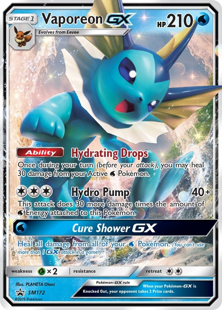 Image for Vaporeon GX - SM172 (SM172) (SM Promos) - Pokemon