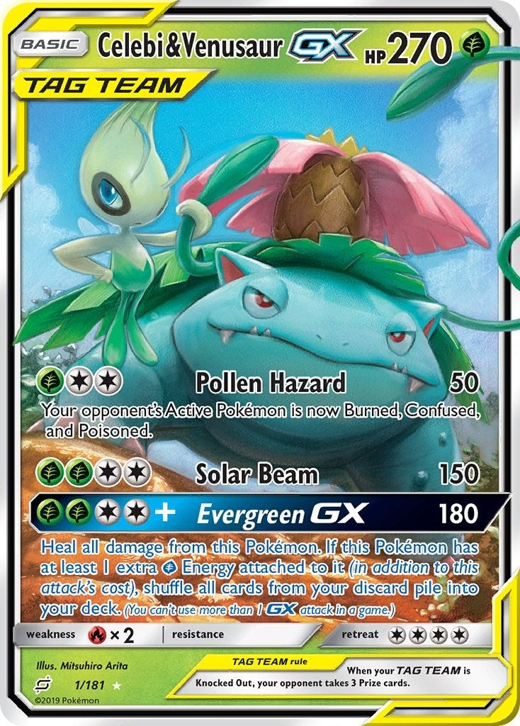 Image for Celebi & Venusaur GX (1/181) (SM - Team Up) - Pokemon