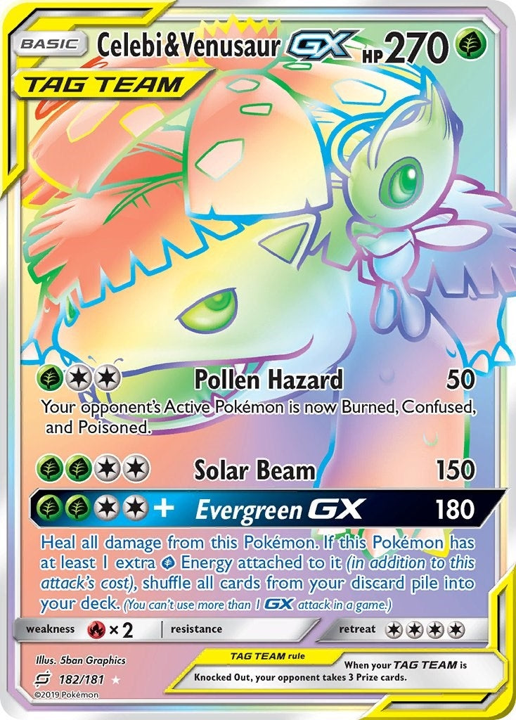 Image for Celebi & Venusaur GX (Secret) (182/181) (SM - Team Up) - Pokemon