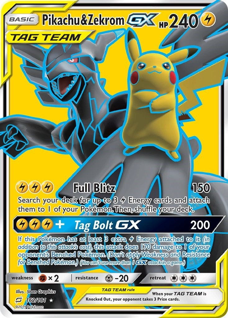 Image for Pikachu & Zekrom GX (Full Art) (162/181) (SM - Team Up) - Pokemon