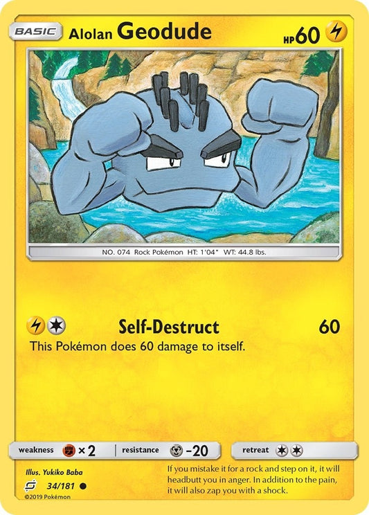 Image for Alolan Geodude (34) (34/181) (SM - Team Up) - Pokemon
