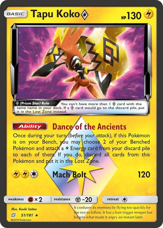 Image for Tapu Koko Prism Star (51/181) (SM - Team Up) - Pokemon