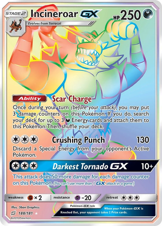 Image for Incineroar GX (Secret) (188/181) (SM - Team Up) - Pokemon