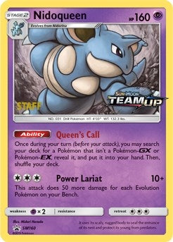 Image for Nidoqueen - SM160 (Prerelease) [Staff] (SM160) (SM Promos) - Pokemon