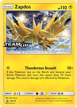 Image for Zapdos - SM159 (Prerelease) [Staff] (SM159) (SM Promos) - Pokemon
