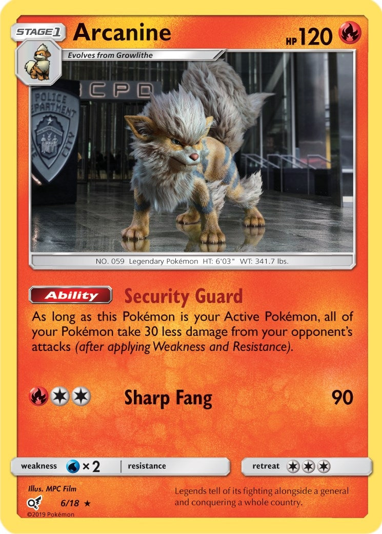 Image for Arcanine (6/18) (Detective Pikachu) - Pokemon