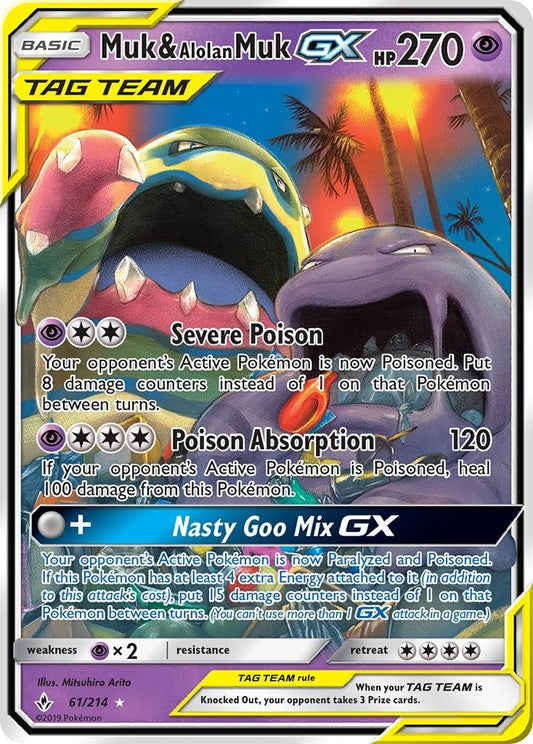 Image for Muk & Alolan Muk GX (61/214) (SM - Unbroken Bonds) - Pokemon
