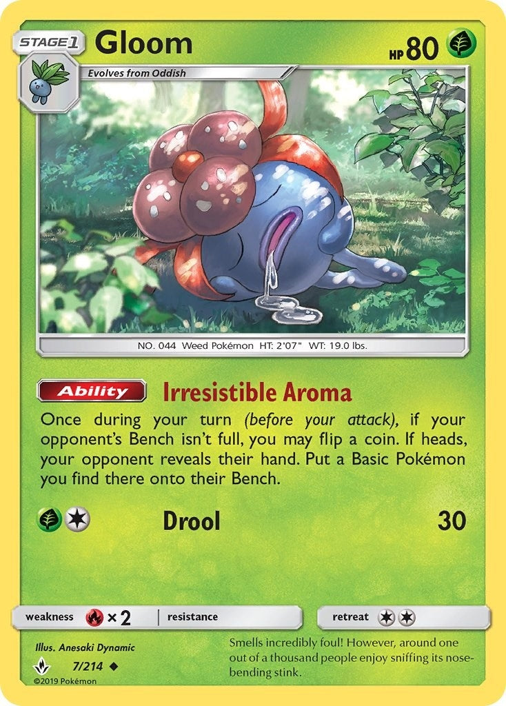 Image for Gloom (7/214) (SM - Unbroken Bonds) - Pokemon
