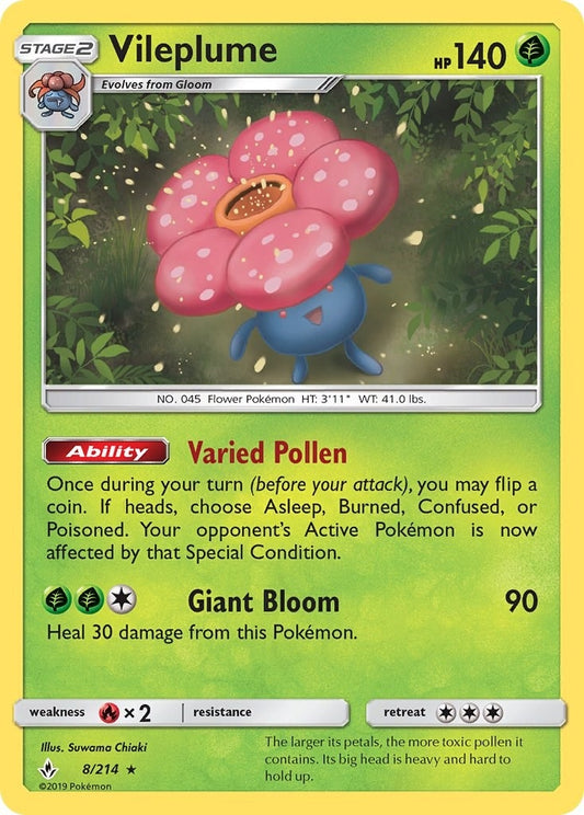 Image for Vileplume (8/214) (SM - Unbroken Bonds) - Pokemon