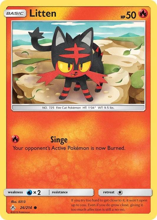 Image for Litten (26) (26/214) (SM - Unbroken Bonds) - Pokemon