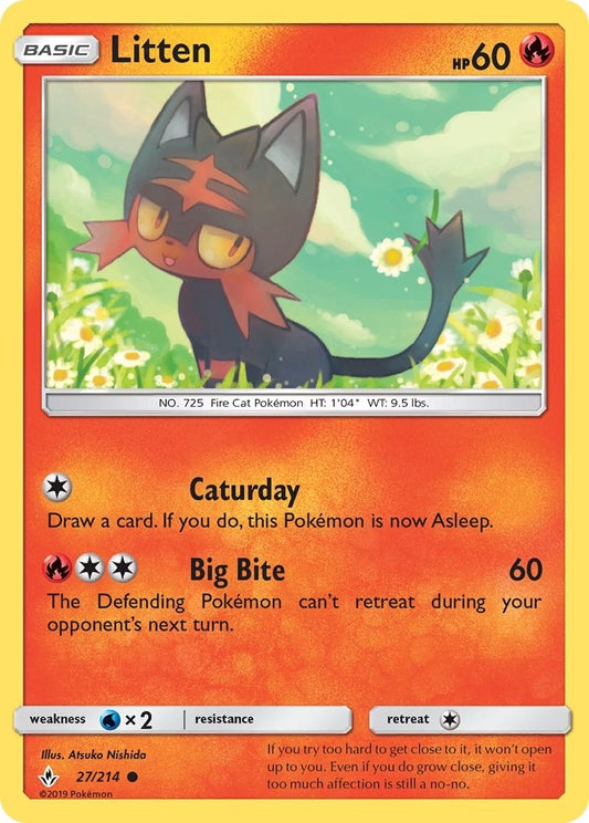 Image for Litten (27) (27/214) (SM - Unbroken Bonds) - Pokemon