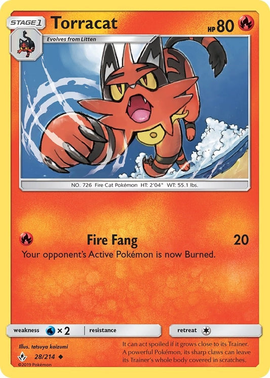 Image for Torracat (28/214) (SM - Unbroken Bonds) - Pokemon