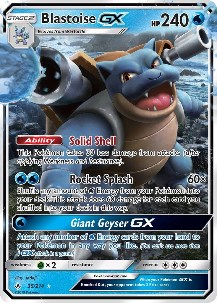 Image for Blastoise GX (35/214) (SM - Unbroken Bonds) - Pokemon