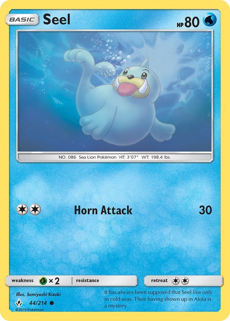Image for Seel (44/214) (SM - Unbroken Bonds) - Pokemon