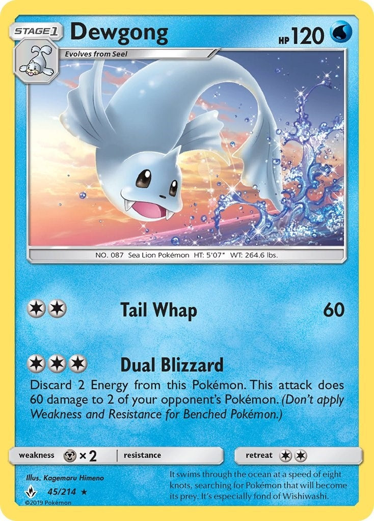 Image for Dewgong (45/214) (SM - Unbroken Bonds) - Pokemon