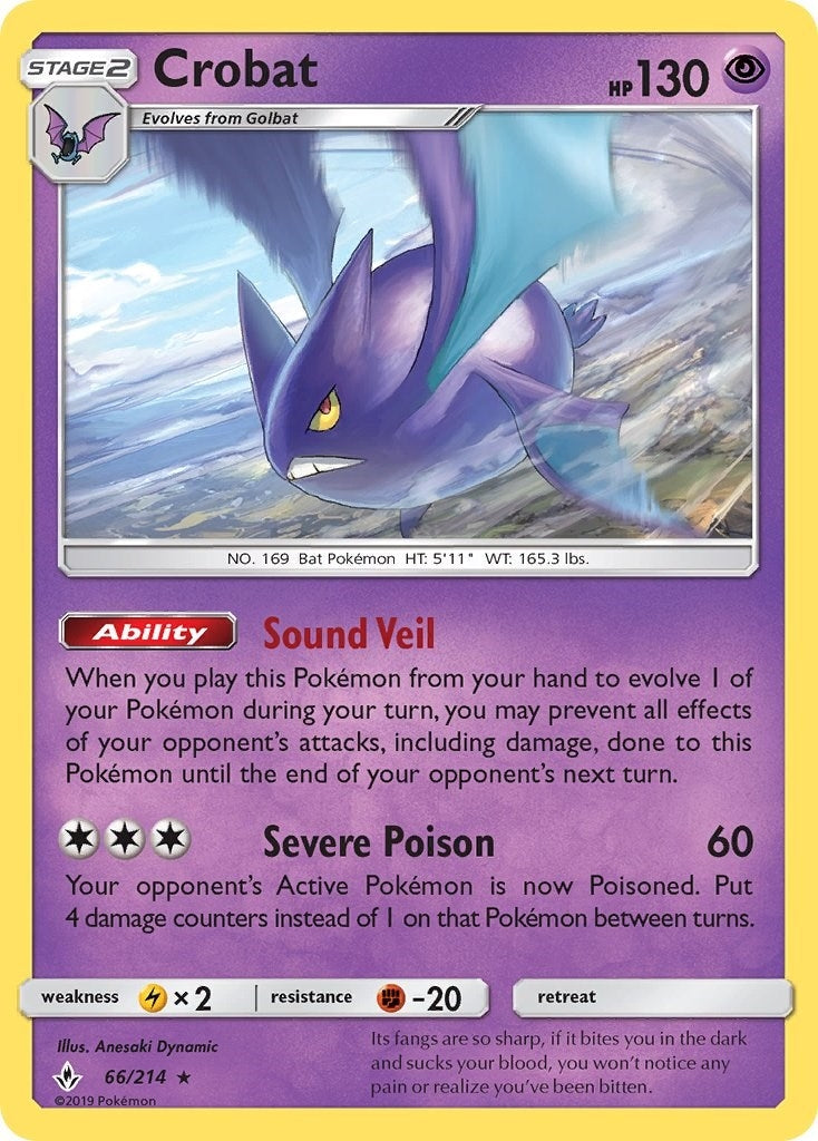 Image for Crobat (66/214) (SM - Unbroken Bonds) - Pokemon