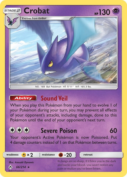 Image for Crobat (66/214) (SM - Unbroken Bonds) - Pokemon