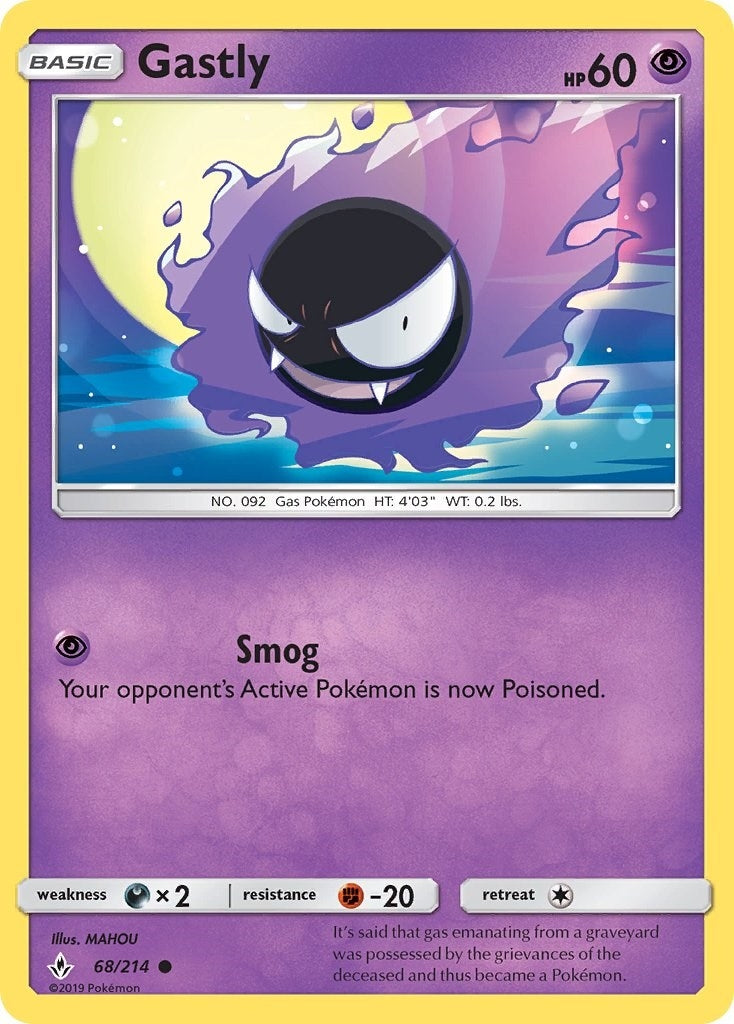 Image for Gastly (68) (68/214) (SM - Unbroken Bonds) - Pokemon
