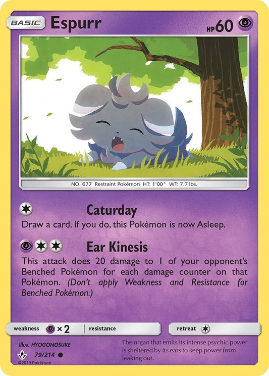 Image for Espurr (79/214) (SM - Unbroken Bonds) - Pokemon