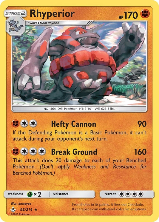 Image for Rhyperior (95/214) (SM - Unbroken Bonds) - Pokemon