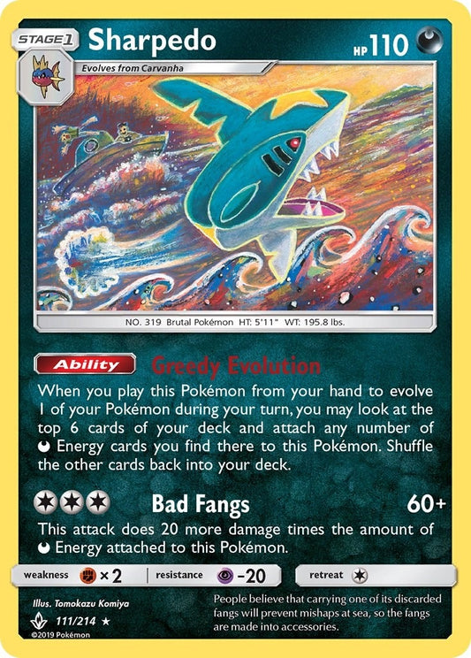 Image for Sharpedo (111/214) (SM - Unbroken Bonds) - Pokemon