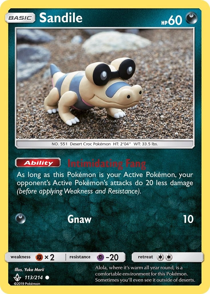 Image for Sandile (113) (113/214) (SM - Unbroken Bonds) - Pokemon