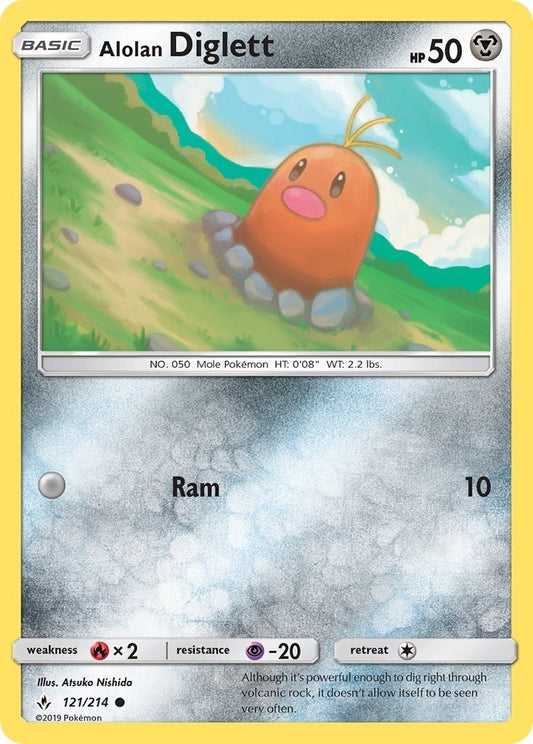Image for Alolan Diglett (121/214) (SM - Unbroken Bonds) - Pokemon