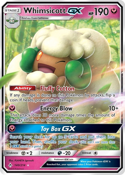 Image for Whimsicott GX (140/214) (SM - Unbroken Bonds) - Pokemon