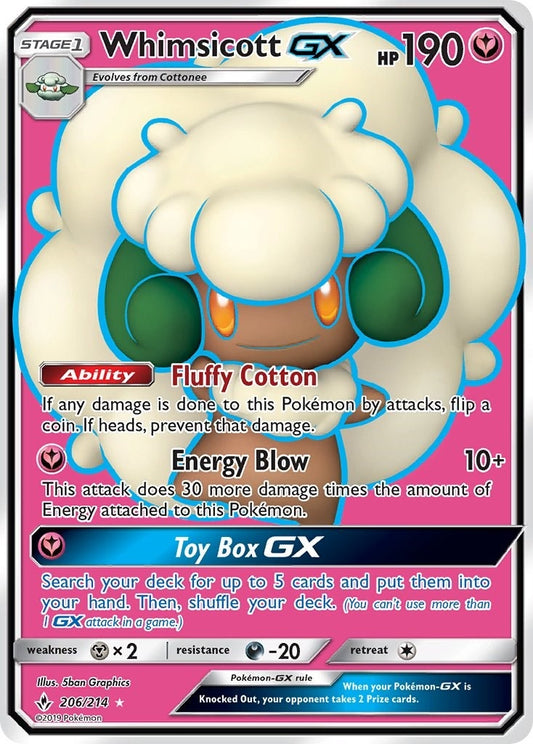 Image for Whimsicott GX (Full Art) (206/214) (SM - Unbroken Bonds) - Pokemon