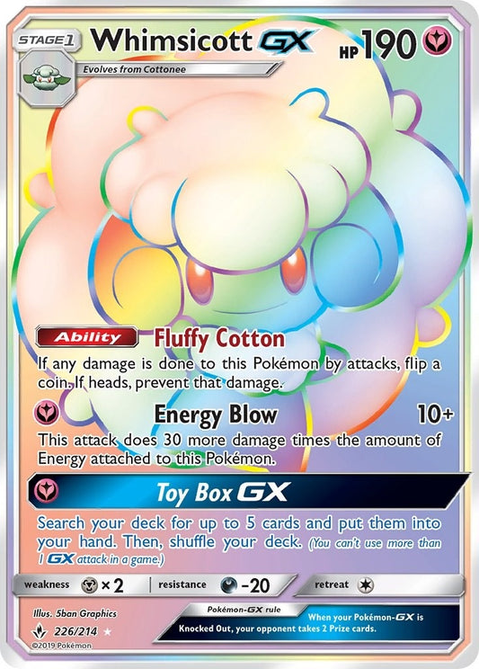 Image for Whimsicott GX (Secret) (226/214) (SM - Unbroken Bonds) - Pokemon