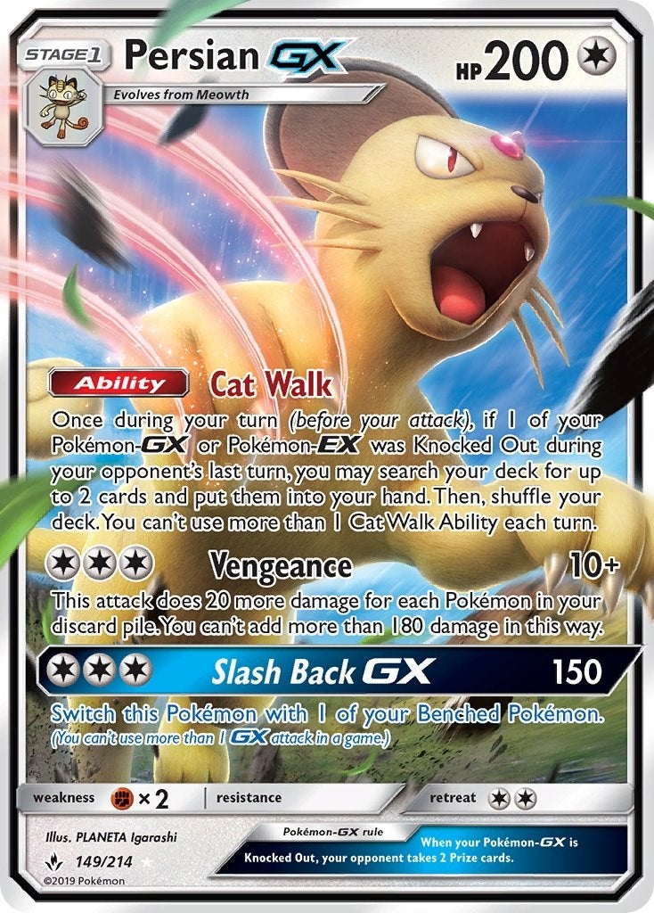 Image for Persian GX (149/214) (SM - Unbroken Bonds) - Pokemon