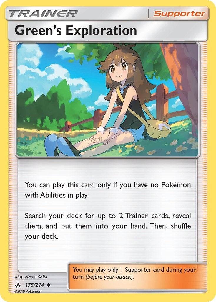 Image for Green's Exploration (175/214) (SM - Unbroken Bonds) - Pokemon