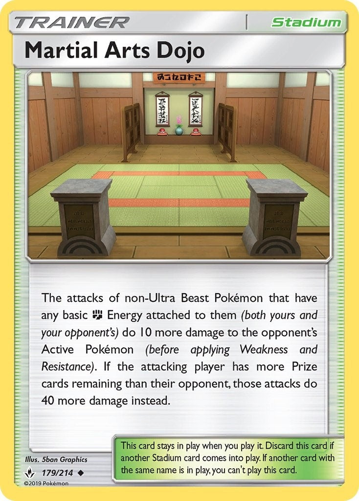 Image for Martial Arts Dojo (179/214) (SM - Unbroken Bonds) - Pokemon