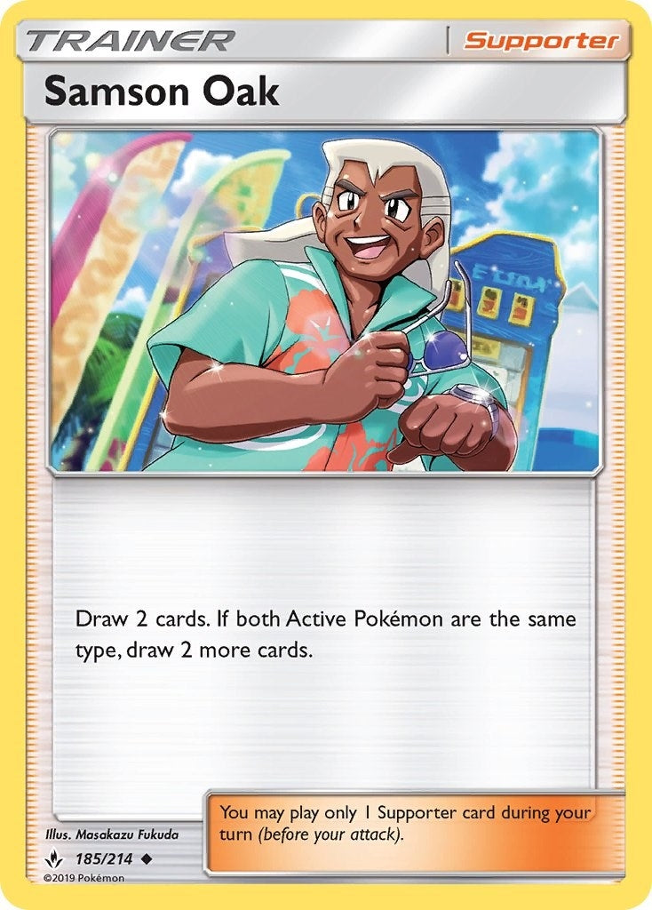 Image for Samson Oak (185/214) (SM - Unbroken Bonds) - Pokemon