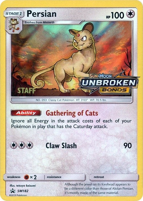 Image for Persian - SM182 (Prerelease) [Staff] (SM182) (SM Promos) - Pokemon