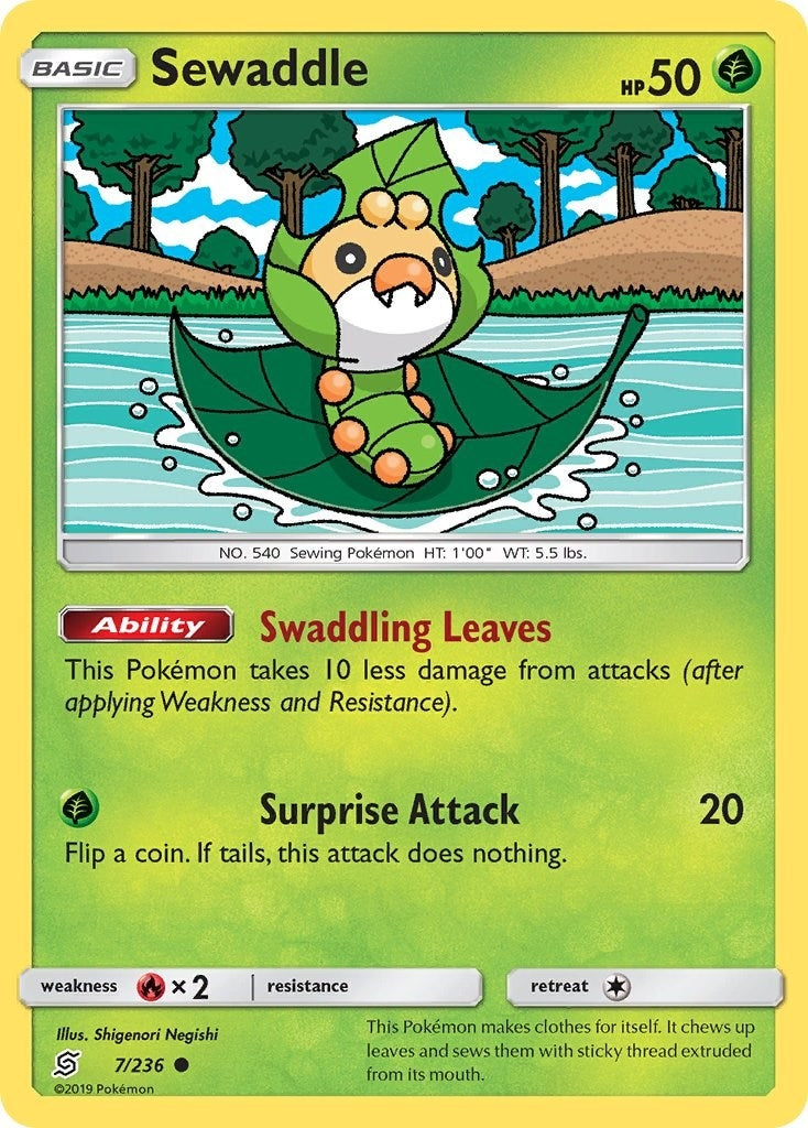 Image for Sewaddle (7) (7/236) (SM - Unified Minds) - Pokemon