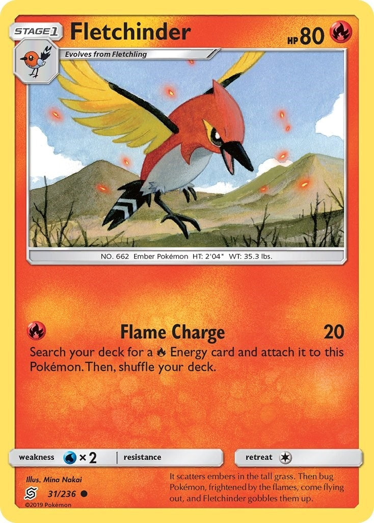 Image for Fletchinder (31/236) (SM - Unified Minds) - Pokemon