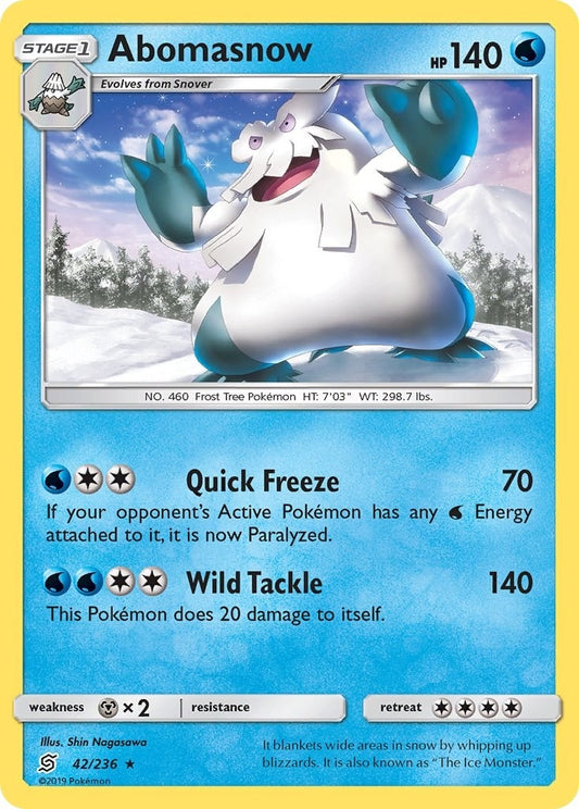 Image for Abomasnow (42/236) (SM - Unified Minds) - Pokemon