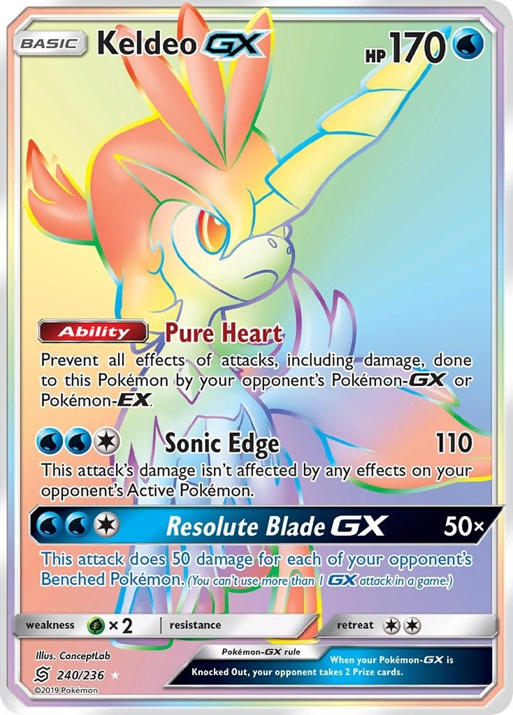 Image for Keldeo GX (Secret) (240/236) (SM - Unified Minds) - Pokemon